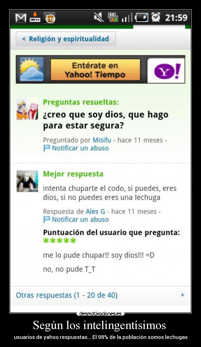 Según los intelingentísimos -