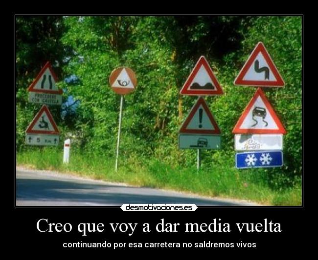 Creo que voy a dar media vuelta -