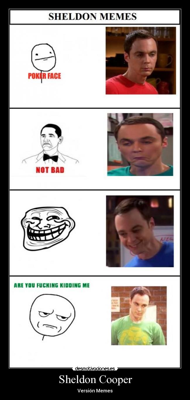 carteles sheldon cooper memes desmotivaciones