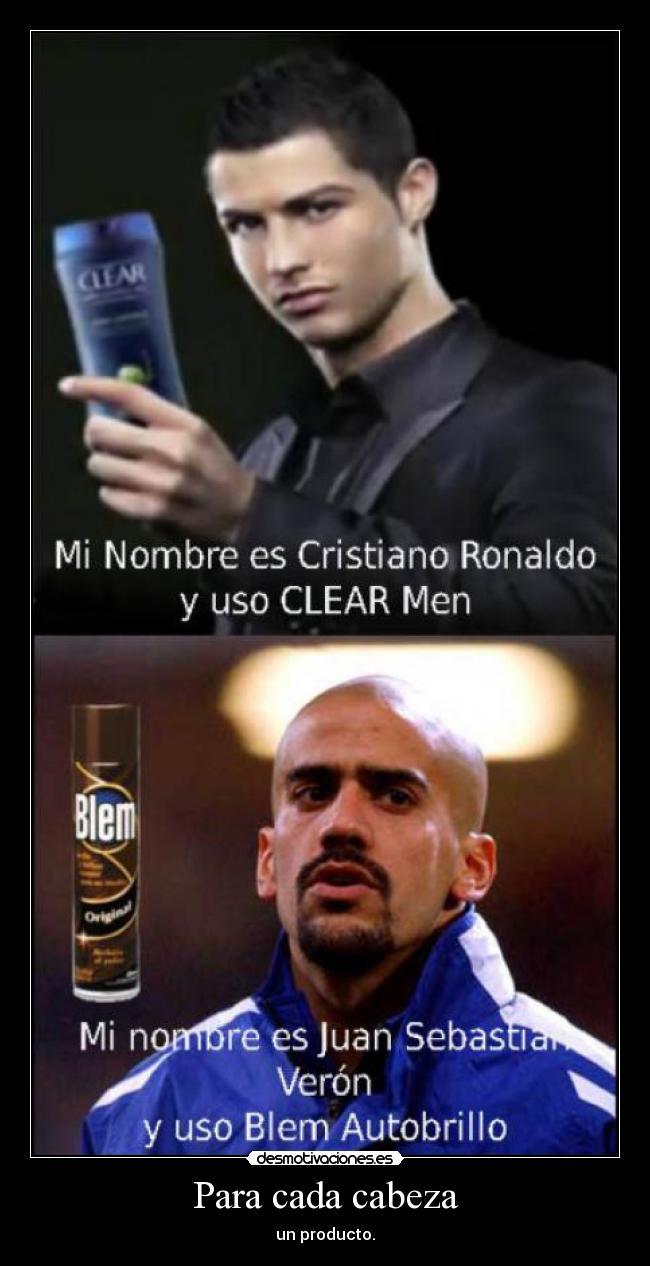 Para cada cabeza - un producto.