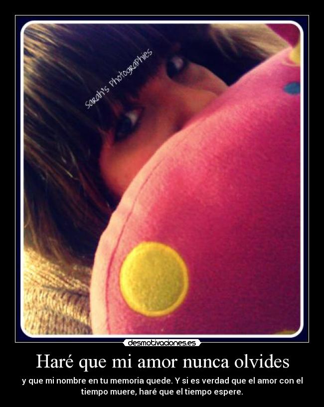 Haré que mi amor nunca olvides -