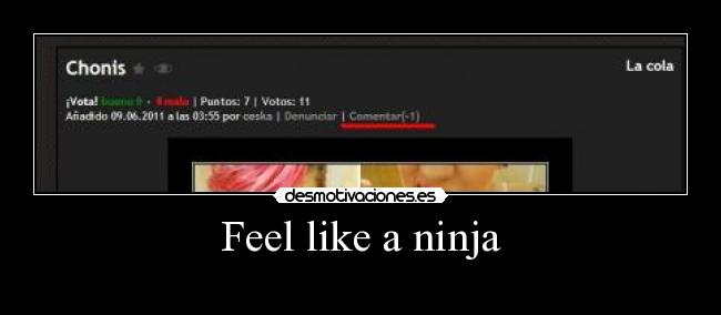 Feel like a ninja - 