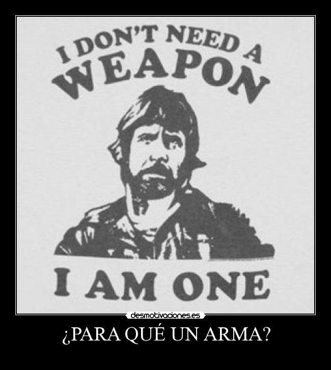 ¿PARA QUÉ UN ARMA? -
