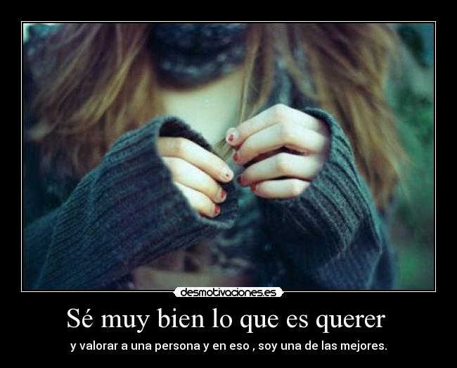 Sé muy bien lo que es querer  - 