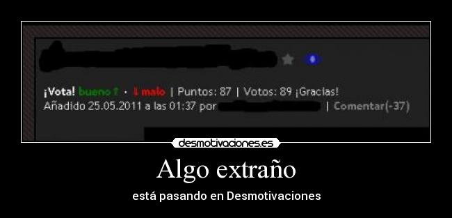 Algo extraño -