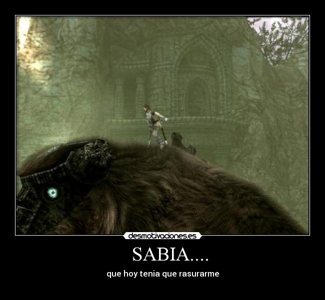 SABIA.... - que hoy tenia que rasurarme