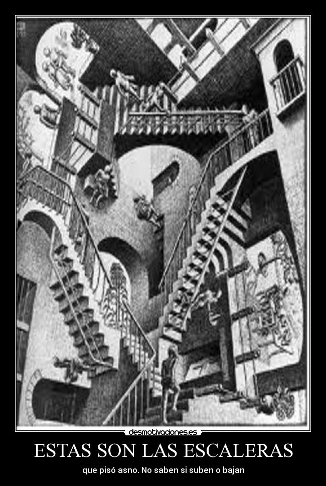 ESTAS SON LAS ESCALERAS - que pisó asno. No saben si suben o bajan
