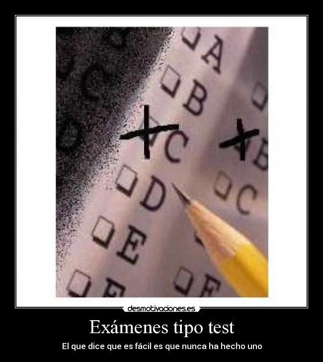 Exámenes tipo test - 