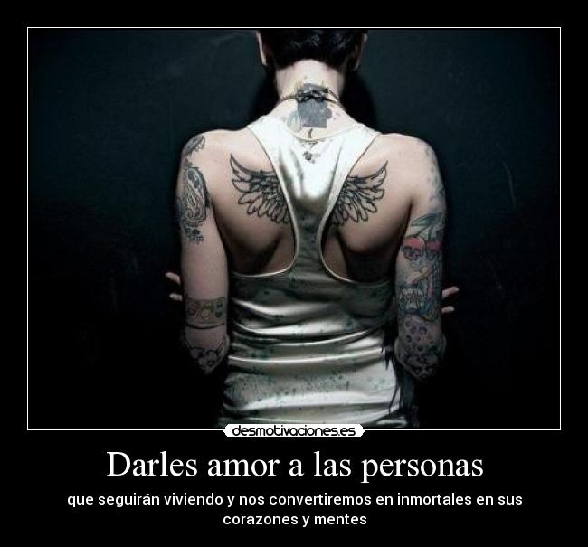 Darles amor a las personas - 