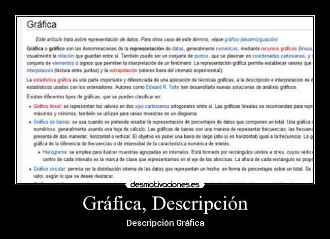 Gráfica, Descripción -