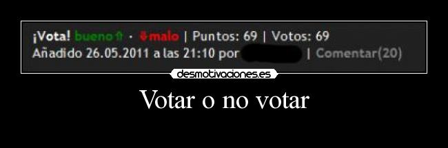 Votar o no votar -