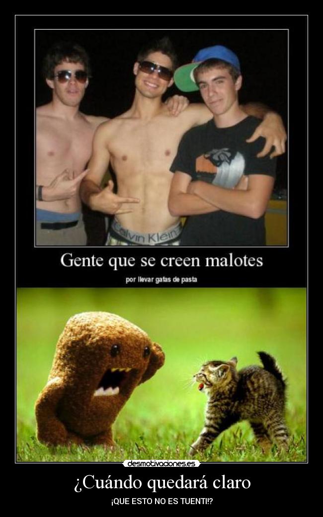 ¿Cuándo quedará claro - ¡QUE ESTO NO ES TUENTI!?