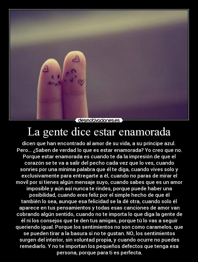 La gente dice estar enamorada - 