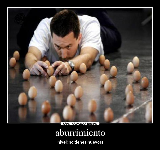aburrimiento - nivel: no tienes huevos!