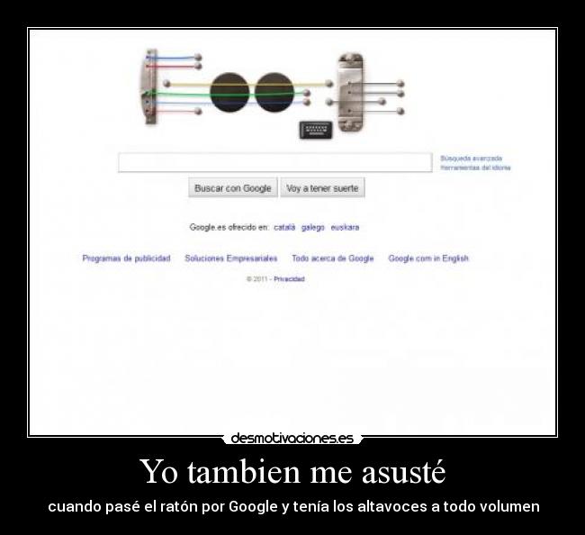 Yo tambien me asusté - cuando pasé el ratón por Google y tenía los altavoces a todo volumen