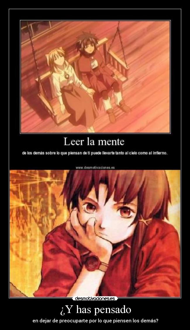 ¿Y has pensado - en dejar de preocuparte por lo que piensen los demás?