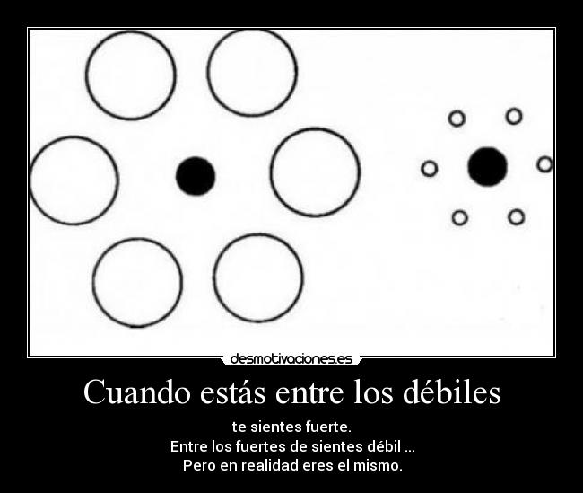 Cuando estás entre los débiles - 