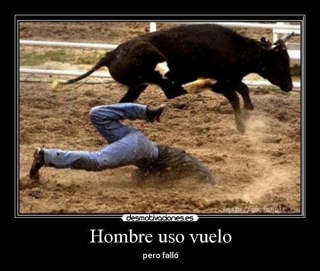 Hombre uso vuelo - pero falló