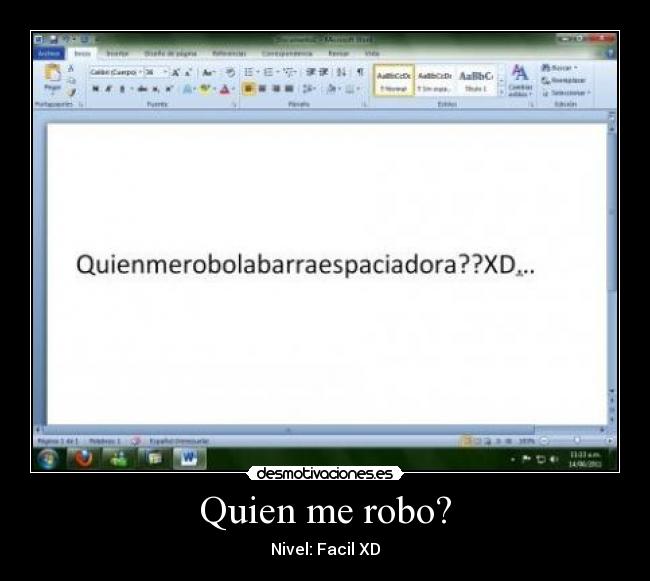 Quien me robo? - Nivel: Facil XD