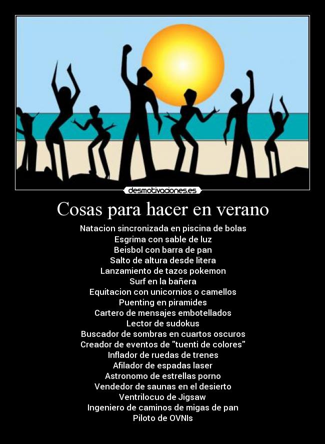 Cosas para hacer en verano - 