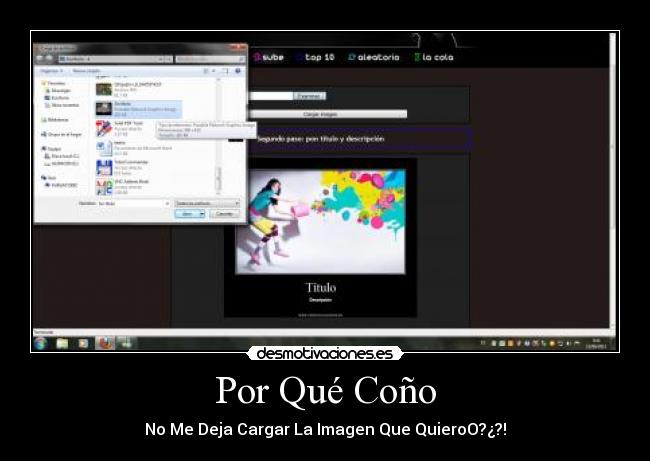 Por Qué Coño - No Me Deja Cargar La Imagen Que QuieroO?¿?!