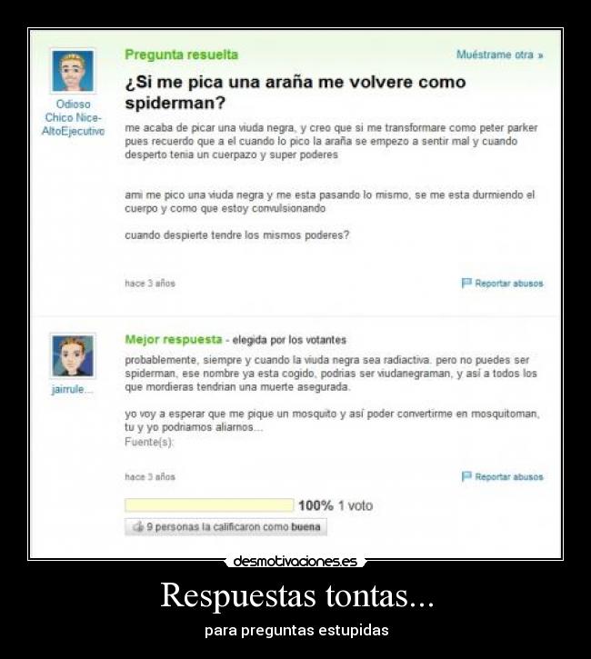 Respuestas tontas... - para preguntas estupidas