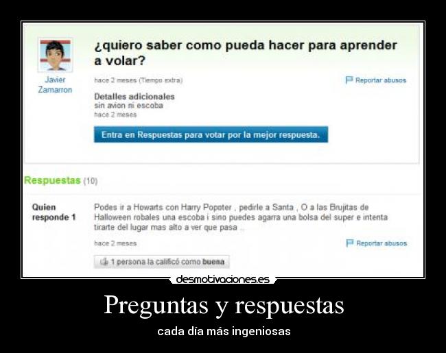 Preguntas y respuestas - cada día más ingeniosas
