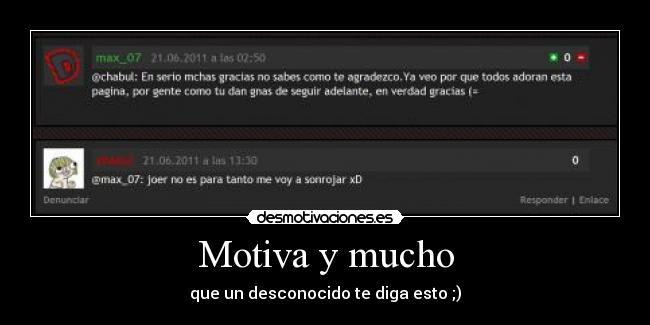 Motiva y mucho -