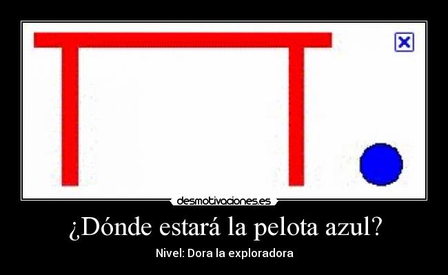 ¿Dónde estará la pelota azul? - Nivel: Dora la exploradora