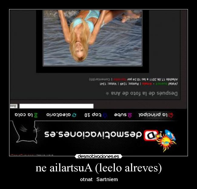 ne ailartsuA (leelo alreves) - otnat   Sartniem