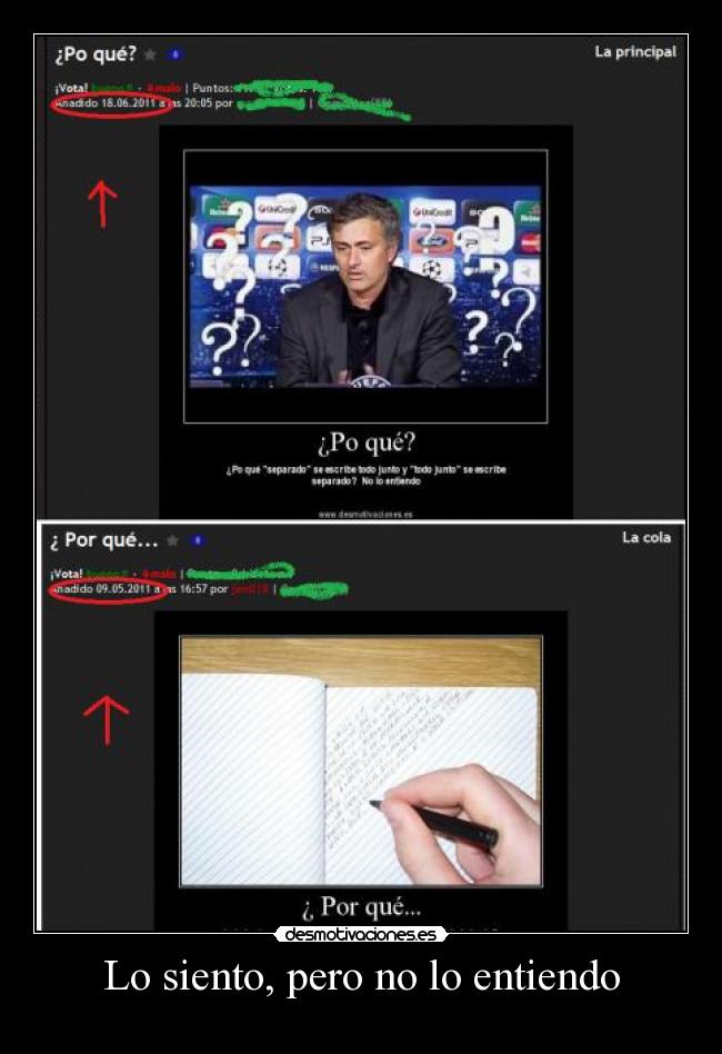 Lo siento, pero no lo entiendo - 