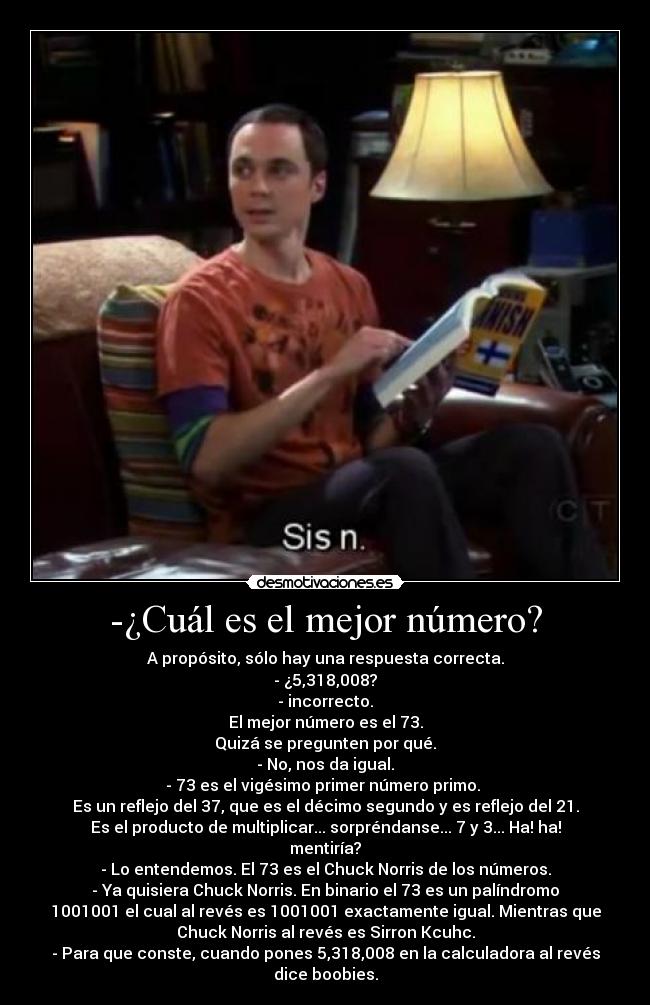-¿Cuál es el mejor número? -