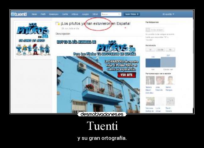 Tuenti - y su gran ortografía.