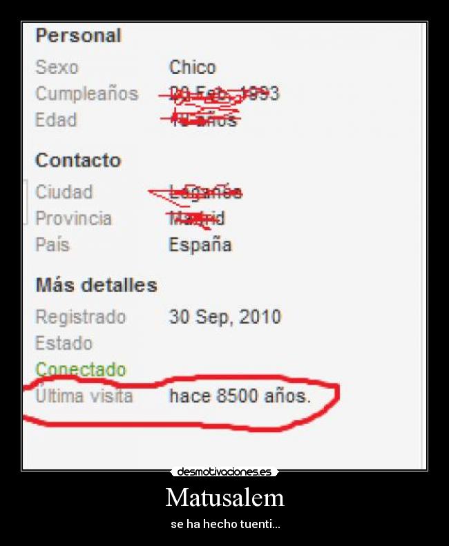 Matusalem - se ha hecho tuenti...