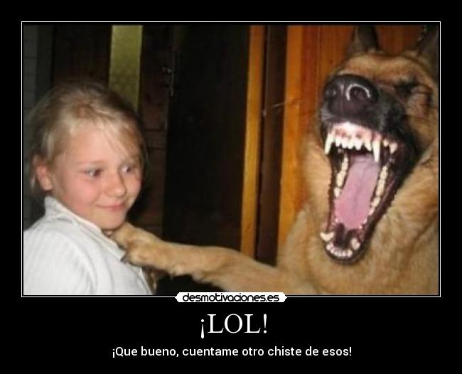 ¡LOL! - ¡Que bueno, cuentame otro chiste de esos!