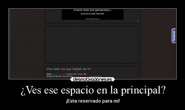 ¿Ves ese espacio en la principal? - 