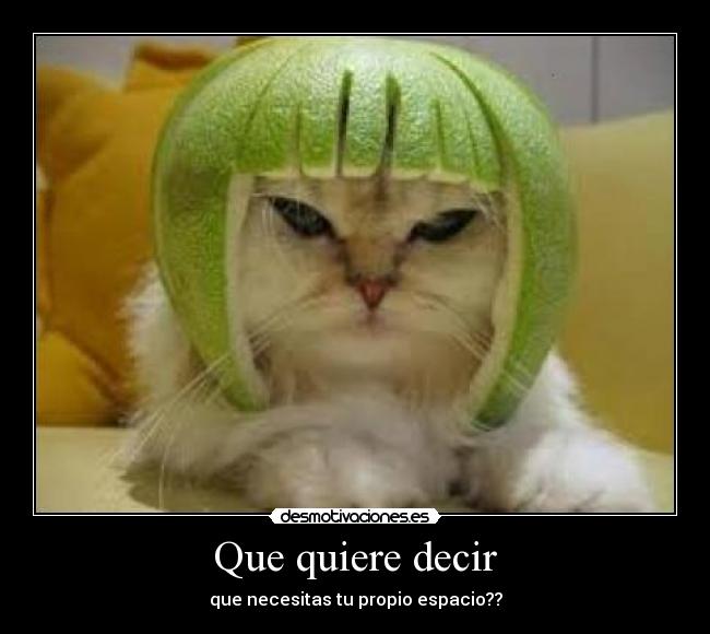 Que quiere decir - que necesitas tu propio espacio??