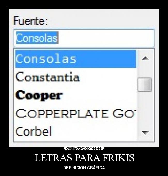 LETRAS PARA FRIKIS - DEFINICIÓN GRÁFICA