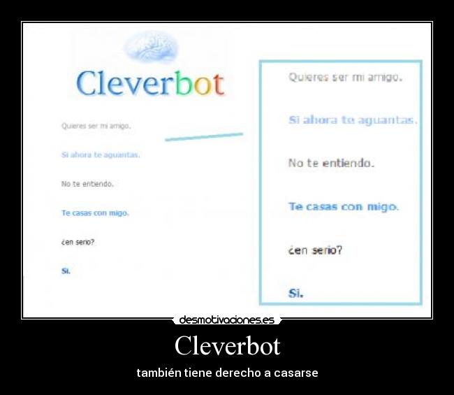 Cleverbot - también tiene derecho a casarse