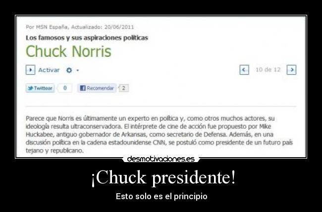¡Chuck presidente! -
