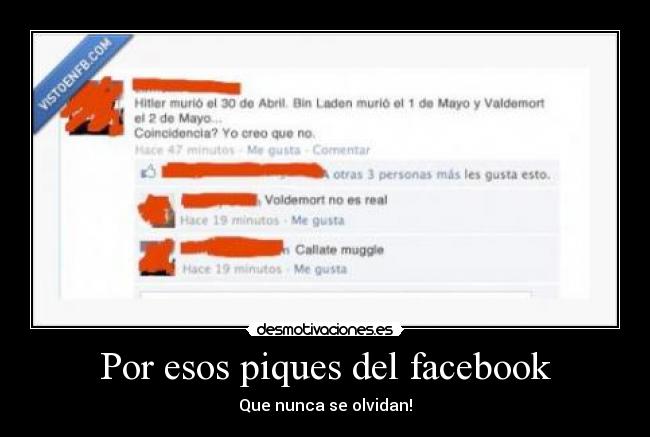 Por esos piques del facebook -
