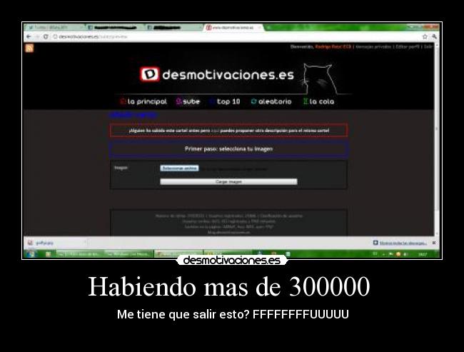 Habiendo mas de 300000  - Me tiene que salir esto? FFFFFFFFUUUUU
