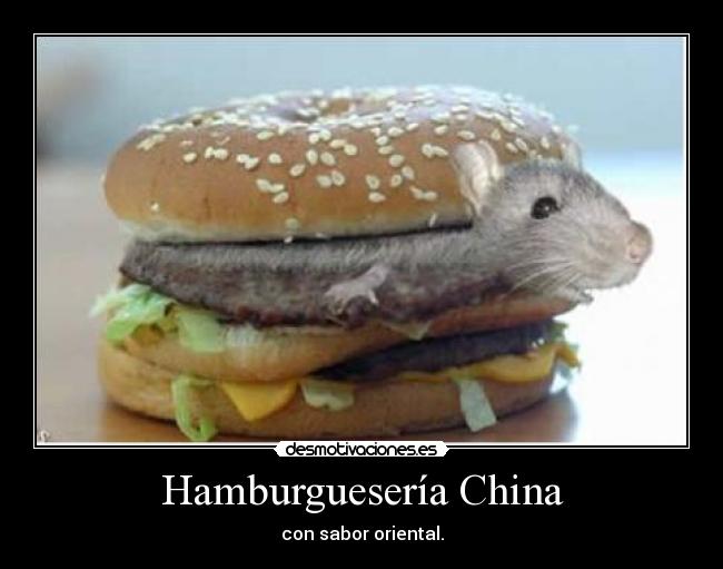 carteles hamburgueseria china con sabor oriental desmotivaciones