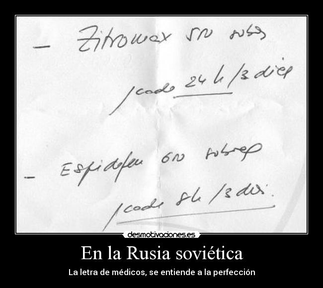 En la Rusia soviética - La letra de médicos, se entiende a la perfección