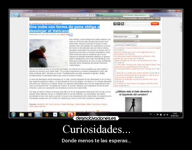 Curiosidades... - Donde menos te las esperas...