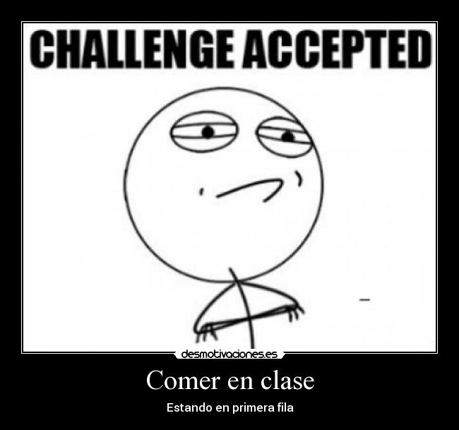 Comer en clase -