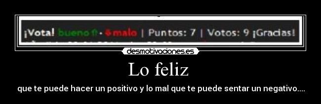 Lo feliz  - 