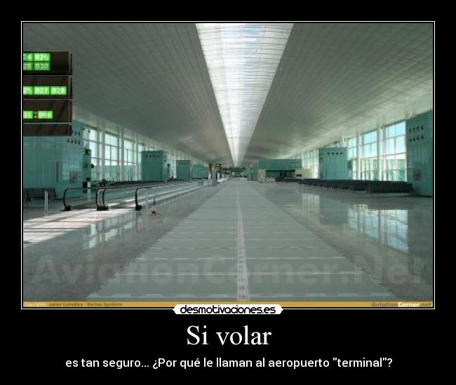 Si volar - es tan seguro... ¿Por qué le llaman al aeropuerto terminal?