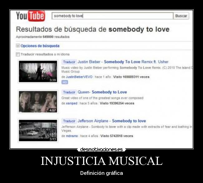 INJUSTICIA MUSICAL - Definición gráfica