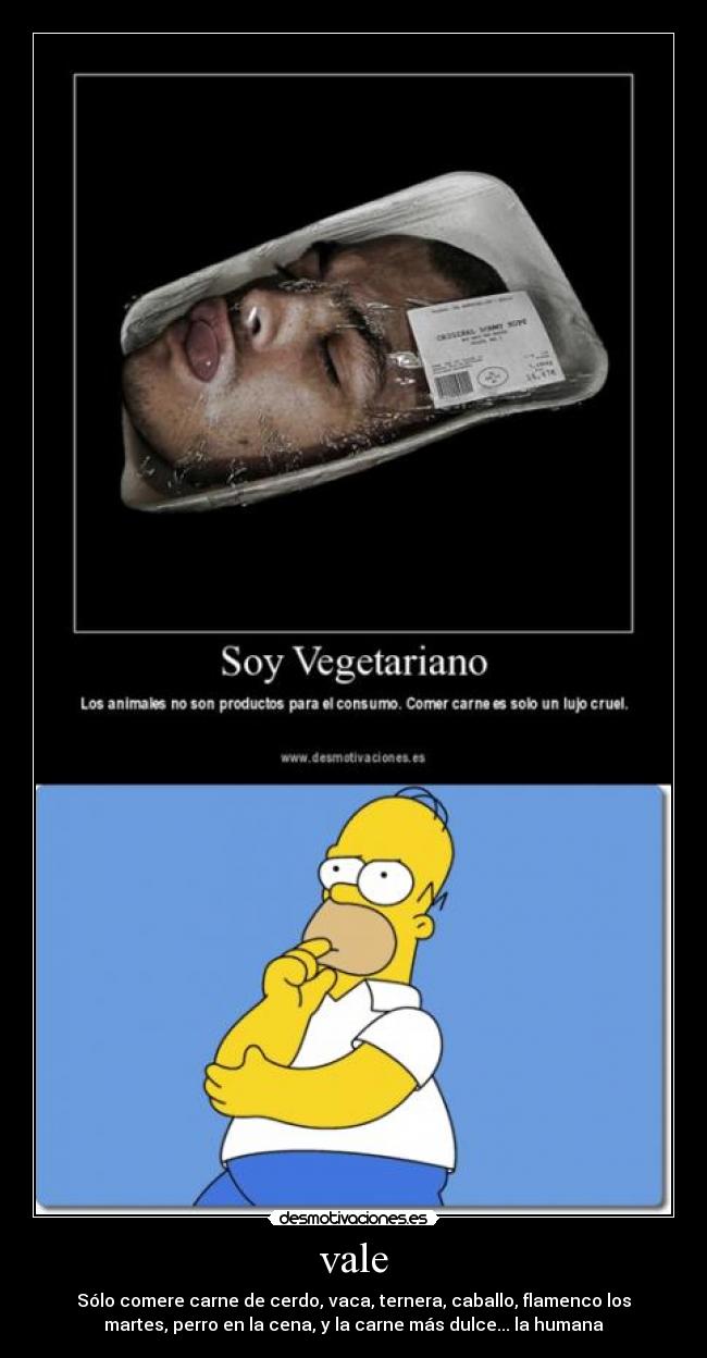 carteles homer simpson vegetariano desmotivaciones